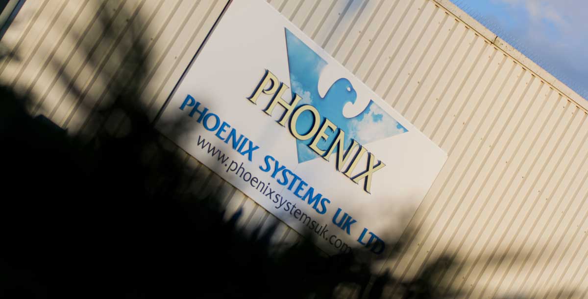 phoenix systems outside sign on building